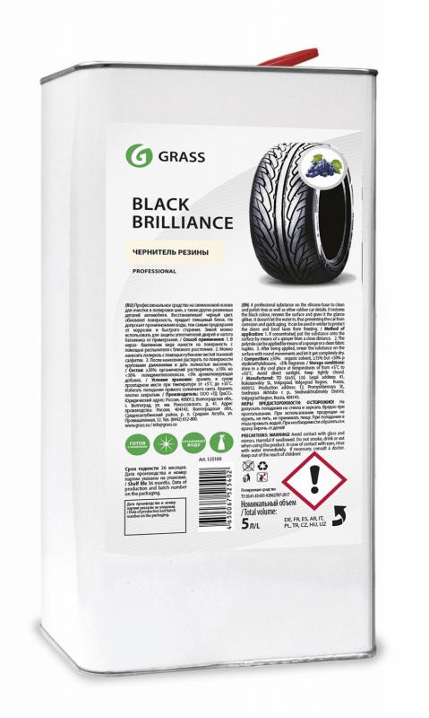 GRASS  Чернитель-полироль шин  "BLACK BRILLIANCE" Silicone (5кг) (Арт-125101)