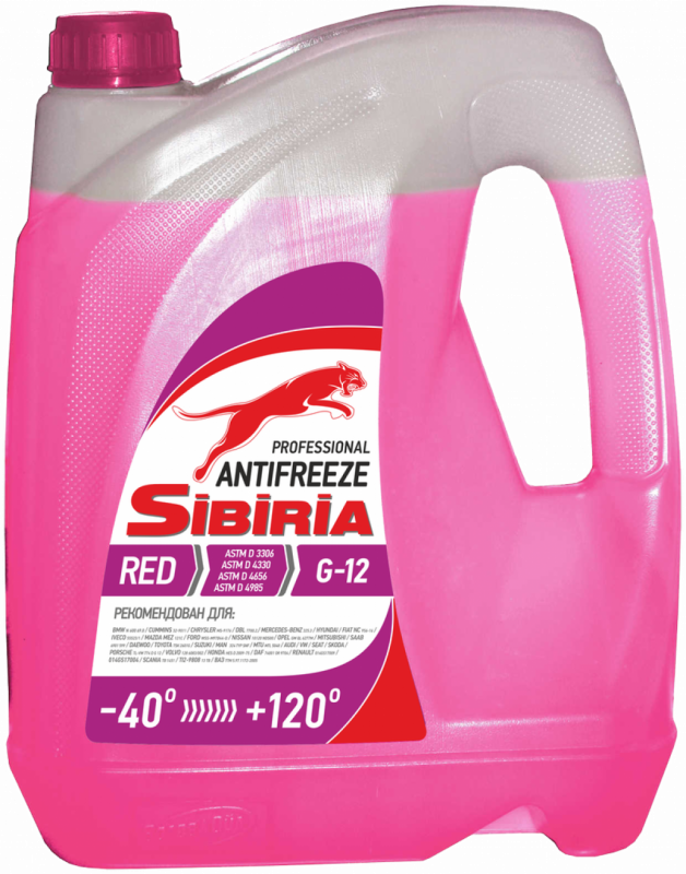 Sibiria Antifreeze G12+ red -40 5кг