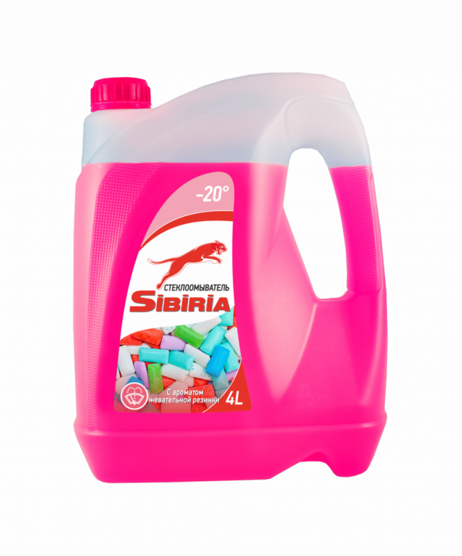 Sibiria Жидкость стеклоомывающая -20 бабл-гам 4л