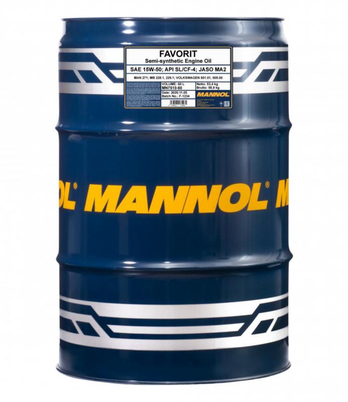 MANNOL Favorit 15W-50 60л.