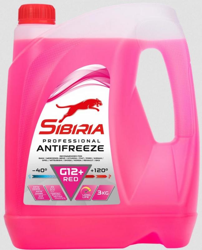 Sibiria Antifreeze G12+ red -40 3кг
