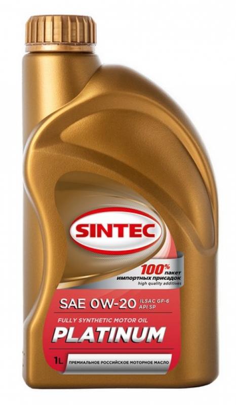 SINTEC PLATINUM SAE 0W-20 ILSAC GF-6 API SP 1л.