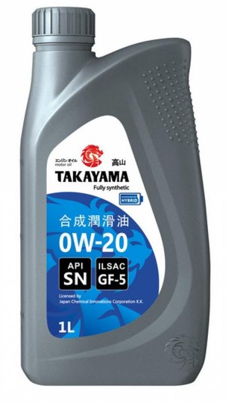 TAKAYAMA SAE 0W-20 ILSAC GF-5 API SN 1л.