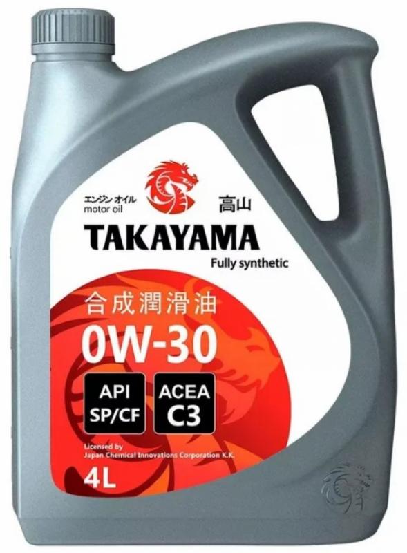 TAKAYAMA SAE  0W-30 API SP/CF, ACEA C3 4л.