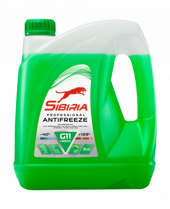 Sibiria Antifreeze G11 green -40 3кг
