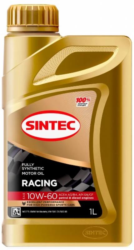 SINTEC RACING SAE 10W-60 API SN/CF ACEA A3/B4 1л.