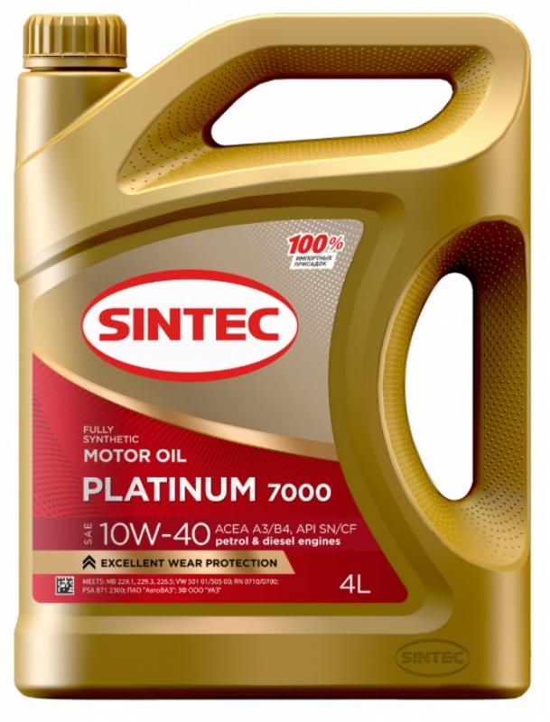 SINTEC PLATINUM 7000 10W-40 A3/B4 SN/CF 4л.
