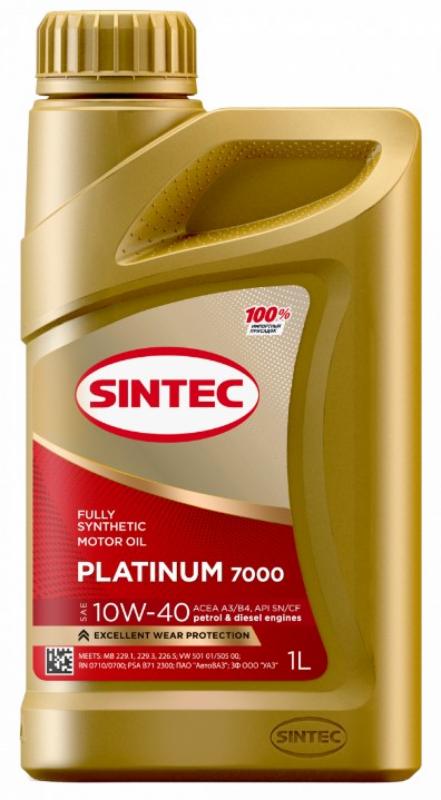 SINTEC PLATINUM 7000 10W-40 A3/B4 SN/CF 1л.