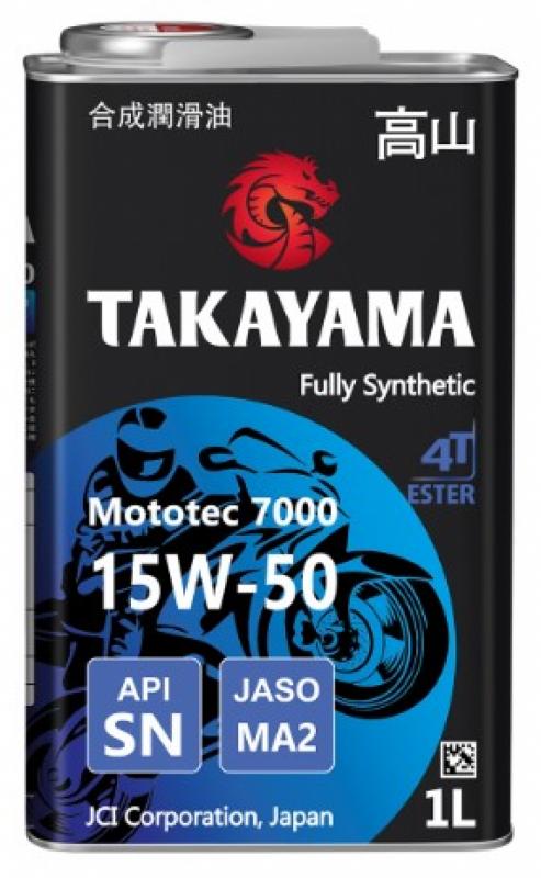TAKAYAMA Mototec 7000 4T 15W-50 SN MA-2 1л