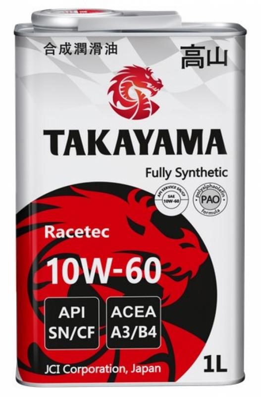 TAKAYAMA RACETEC 10W-60 API SN/CF ACEA A3/B4 1л.