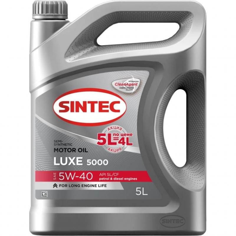 SINTEC LUXE SAE 5W-40 API SL/CF 5л. по цене 4л.