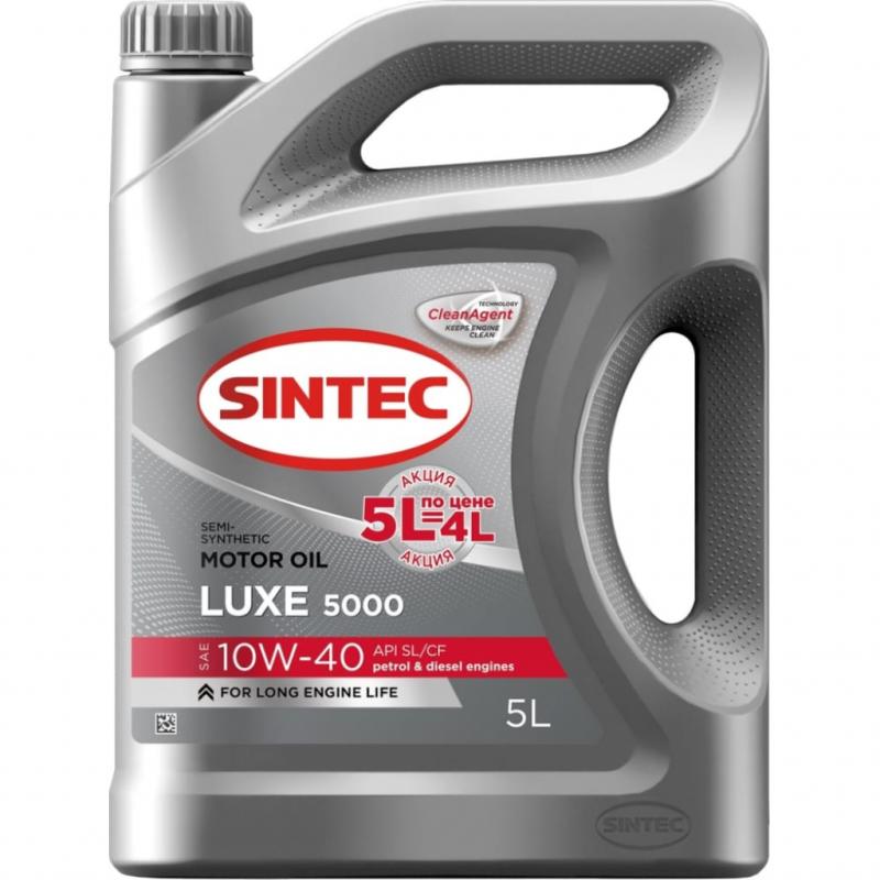 Sintec Luxe 5000 10W-40  5л. по цене 4л.