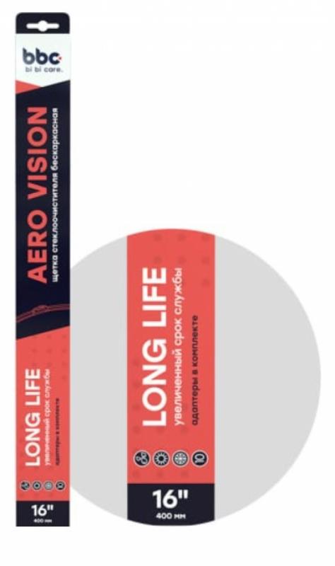 4911 bi bi care Щетка стеклоочистителя бескаркасная (адаптеры в комплекте), 400 мм