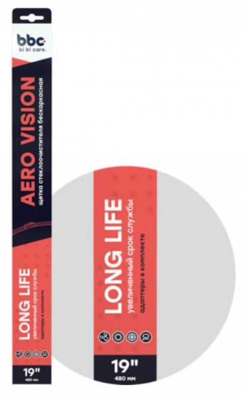 4913 bi bi care Щетка стеклоочистителя бескаркасная (адаптеры в комплекте), 480 мм