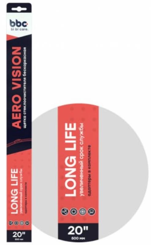 4914 bi bi care Щетка стеклоочистителя бескаркасная (адаптеры в комплекте), 500 мм