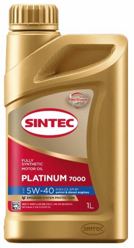 SINTEC PLATINUM 7000 SAE 5W-40 ACEA C3 API SP 1л.
