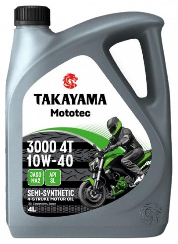 Takayama Mototec 3000 4T SAE 10W-40 API SL JASO MA-2 4л.