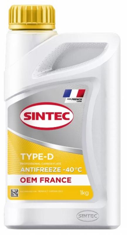 Sintec Antifreeze OEM France Type-D yellow -40 1л.