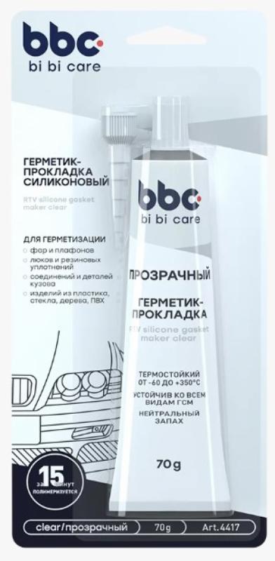 4417 bi bi care герметик-прокладка силиконовый прозрачный, 70
