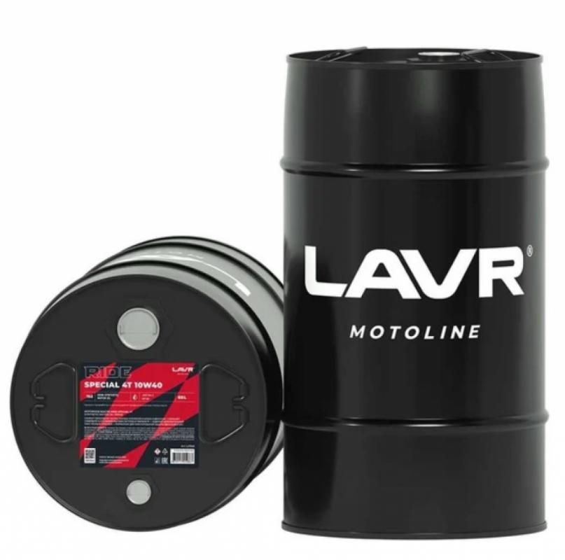 Моторное масло MOTO RIDE SPECIAL 4T 10W40 SN, 60 л LAVR Ln7848