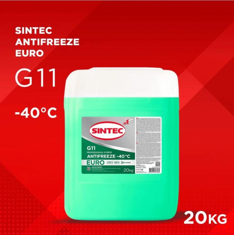 Sintec Antifreeze Euro G11 green -40 20кг Акция 20%
