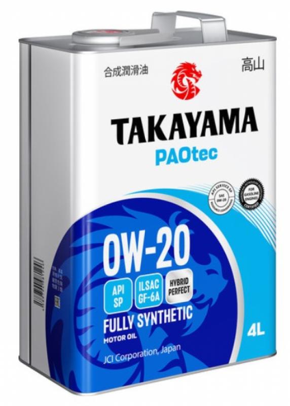 TAKAYAMA PAOtec SAE 0W-20 ILSAC GF-6A API SP 4л.