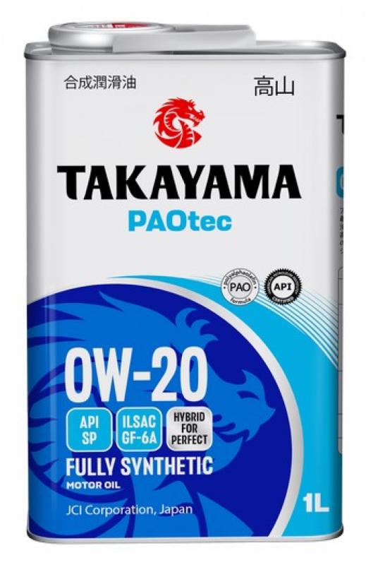 TAKAYAMA PAOtec SAE 0W-20 ILSAC GF-6A API SP 1л.