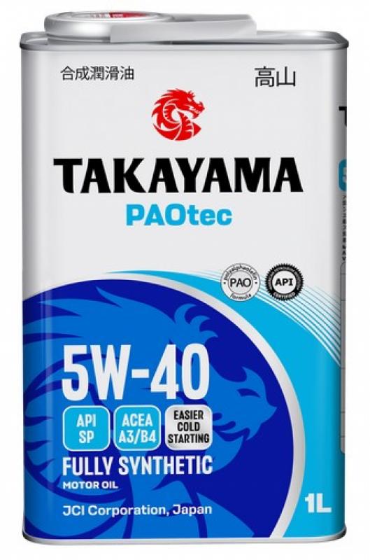 TAKAYAMA PAOtec SAE 5W-40 ACEA A3/B4 API SP 1л.