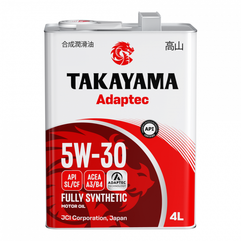 TAKAYAMA Adaptec SAE 5W-30 ACEA A3/B4 API SL/CF 4л.