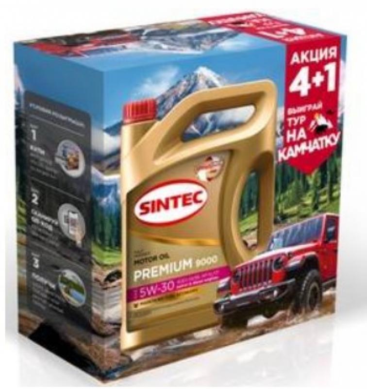 Sintec Premium 9000 SAE 5W-30 ACEA A5/B5 API SL/CF 4+1л. (Акция)