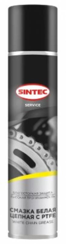 Sintec Смазка цепная c PTFE White Chain Grease 400мл (аэрозоль) (ПТ)