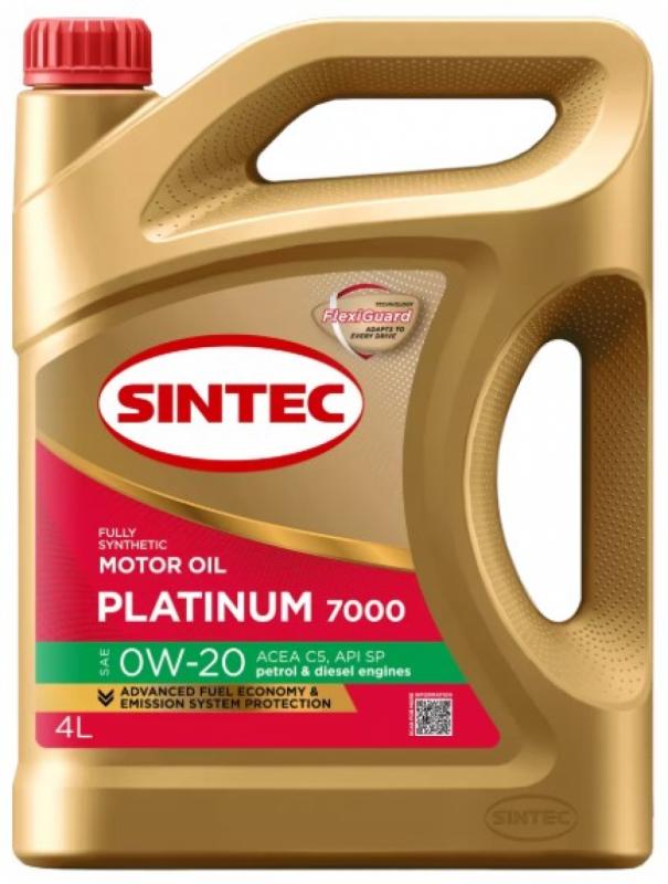 Sintec Platinum 7000 SAE 0W-20 ACEA C5 API SP 4л.