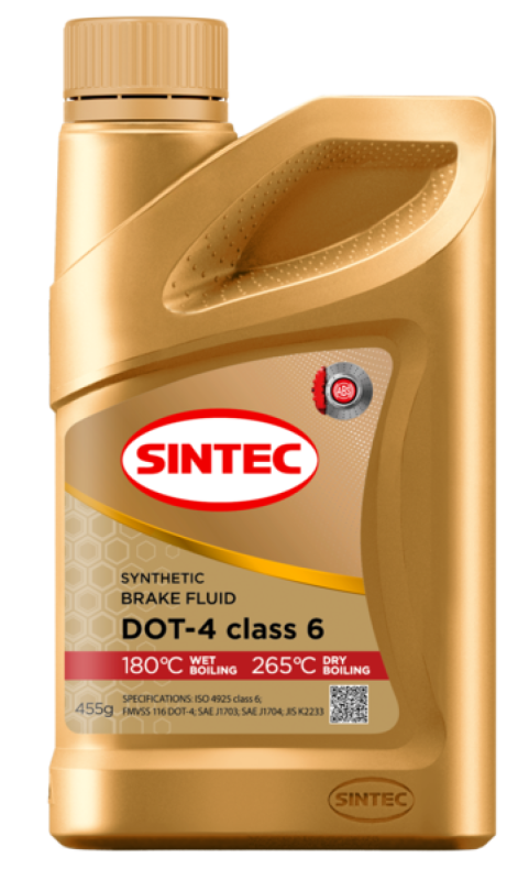 Sintec Жидкость тормозная DOT-4 CLASS 6 455г