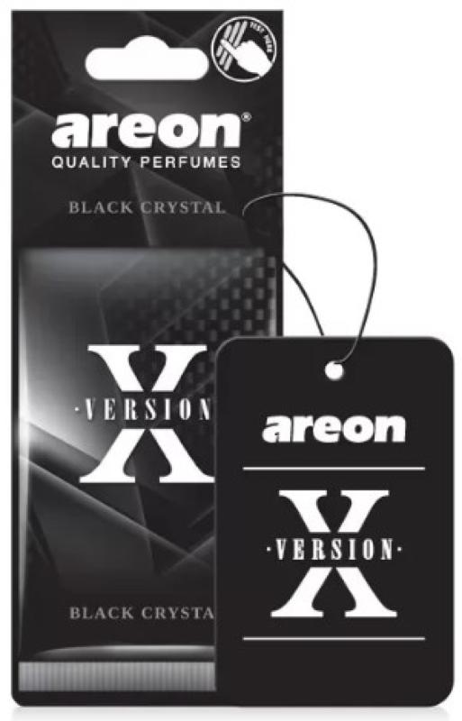 Ароматизатор подвесной бумажный Areon X-VER BLACK CRYSTAL (Чёрный кристалл)_