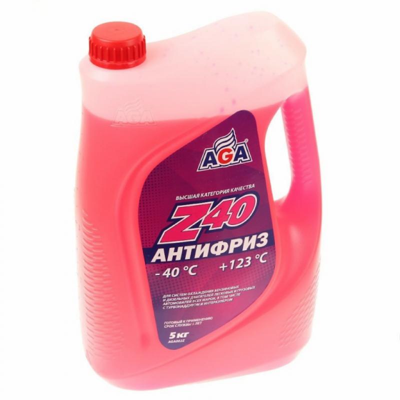 Антифриз AGA- Z40 5л. КРАСНЫЙ (1*3)