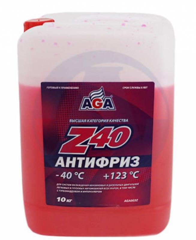 Антифриз AGA- Z40 10л. КРАСНЫЙ