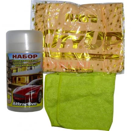 City Up CA - 211 набор салфеток в тубусе  (замша+микрофибра)