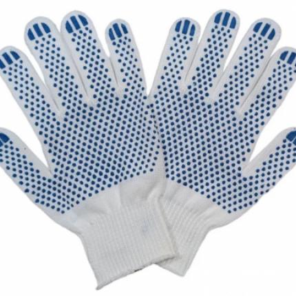 31000.Перчатки  нейлоновые WHITE с ПВХ