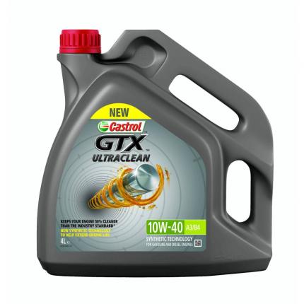Castrol GTX ULTRACLEAN 10W-40 A3/B4 полусинтетическое, 4 л