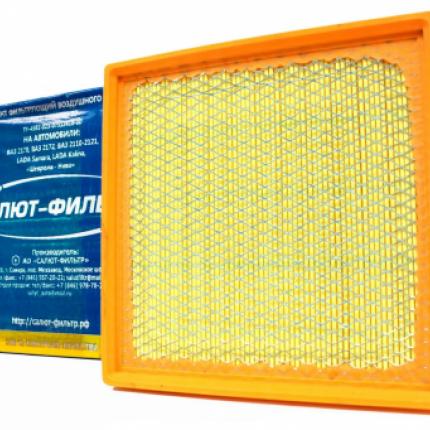 Фильтр "САЛЮТ" воздушный инж. 2112/110-ВАЗ  1117-19 Калина,-2108-2115,-2123 Шевроле с сеткой