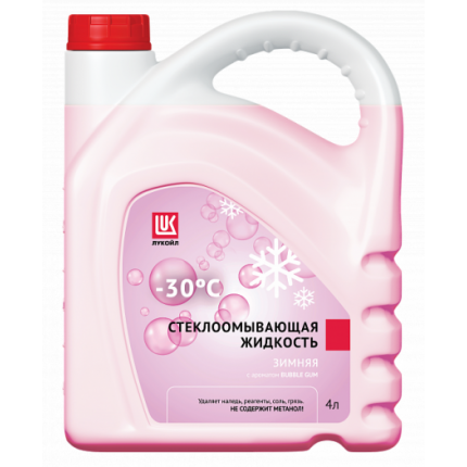 Стеклоомывающая жидкость зимняя Лукойл -30С бабл. 4л.