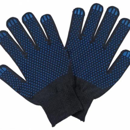 31010.Перчатки трик. нейлоновые BLACK с ПВХ