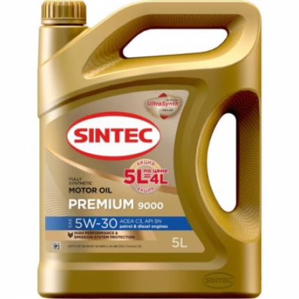 SINTEC PREMIUM 9000 SAE 5W-30 C3 5л. по цене 4л.