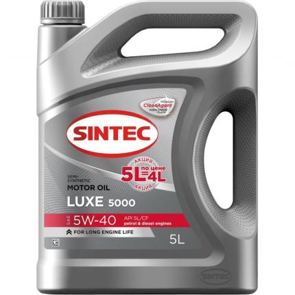 SINTEC LUXE SAE 5W-40 API SL/CF 5л. по цене 4л.