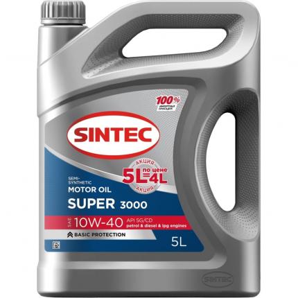SINTEC SUPER 3000 10W-40 5л. по цене 4л.