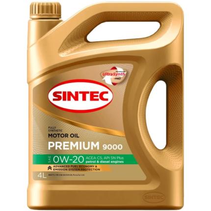 Sintec Premium 9000 SAE 0W-20 ACEA C5 API SN PLUS 4л.