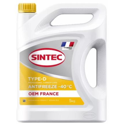Sintec Antifreeze OEM France Type-D yellow -40 5л.