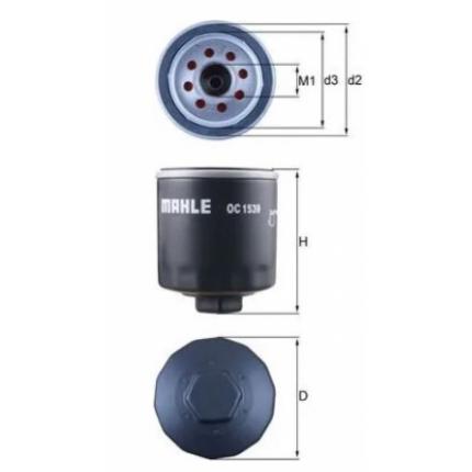 MAHLE фильтр масляный ОС 1539