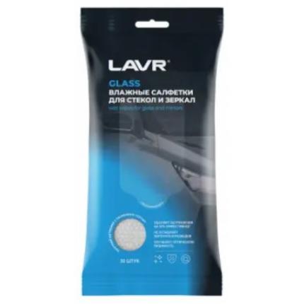 Влажные салфетки для стекол и зеркал, 30 шт. LAVR / Ln1786