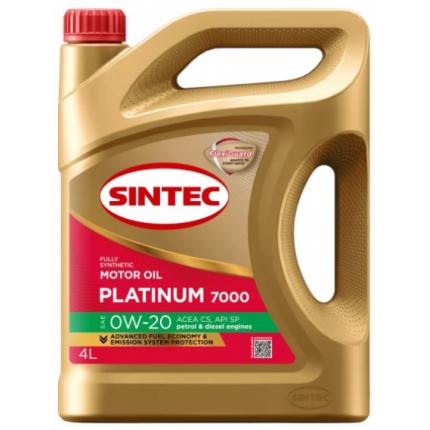 Sintec Platinum 7000 SAE 0W-20 ACEA C5 API SP 4л.
